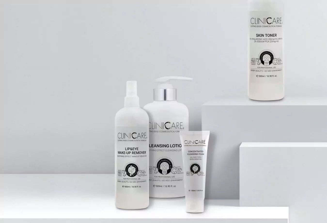 skintoner, make-up remover flasker 